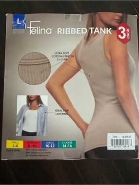 NIB Felina Ribbed Tank-3 Pack